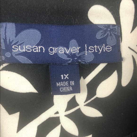 Susan Graver womens 1X Floral Jacket Zip up pockets lined - Picture 2 of 10